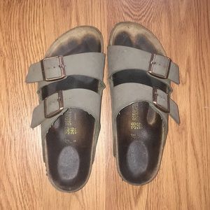 Olive green birkenstocks